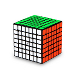 Rubik's cube 7x7 noir face blanche orange verte