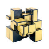 rubiks cube miroir doré 3x3 mélangé